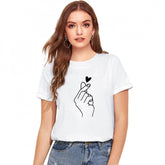Women's cotton western wear t-shirt (white), printed design for casual outfit, machine washable (S36, M38, L40, XL42)
